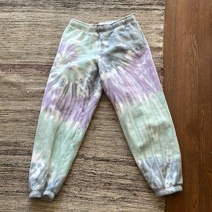 TNA fleece tie dye sweatpants